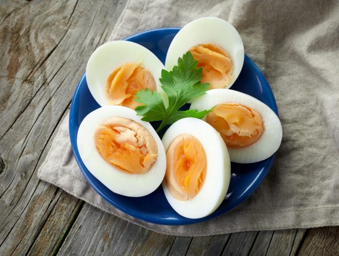plate of boiled eggs