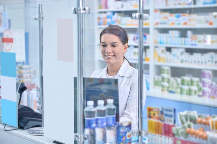 Female pharmacist working in a drugstore